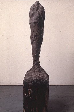  "Black Monk," 1989 Mixed media 40 x 9 x 8 inches 