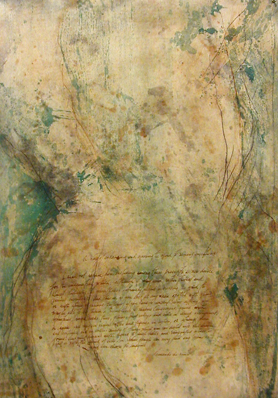  "Spots and Stains (For Leonardo)," 2003 Chine-collé Etching and lithography, edition of 10 42" x 31.5" 