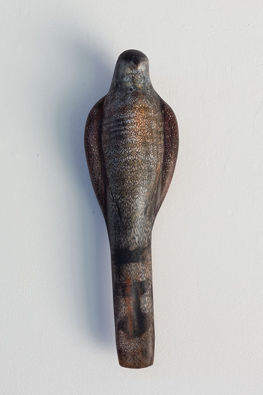  "Braided Goshawk," 2015 Hand blown pigmented glass 17 x 5.5 x 4 inches 