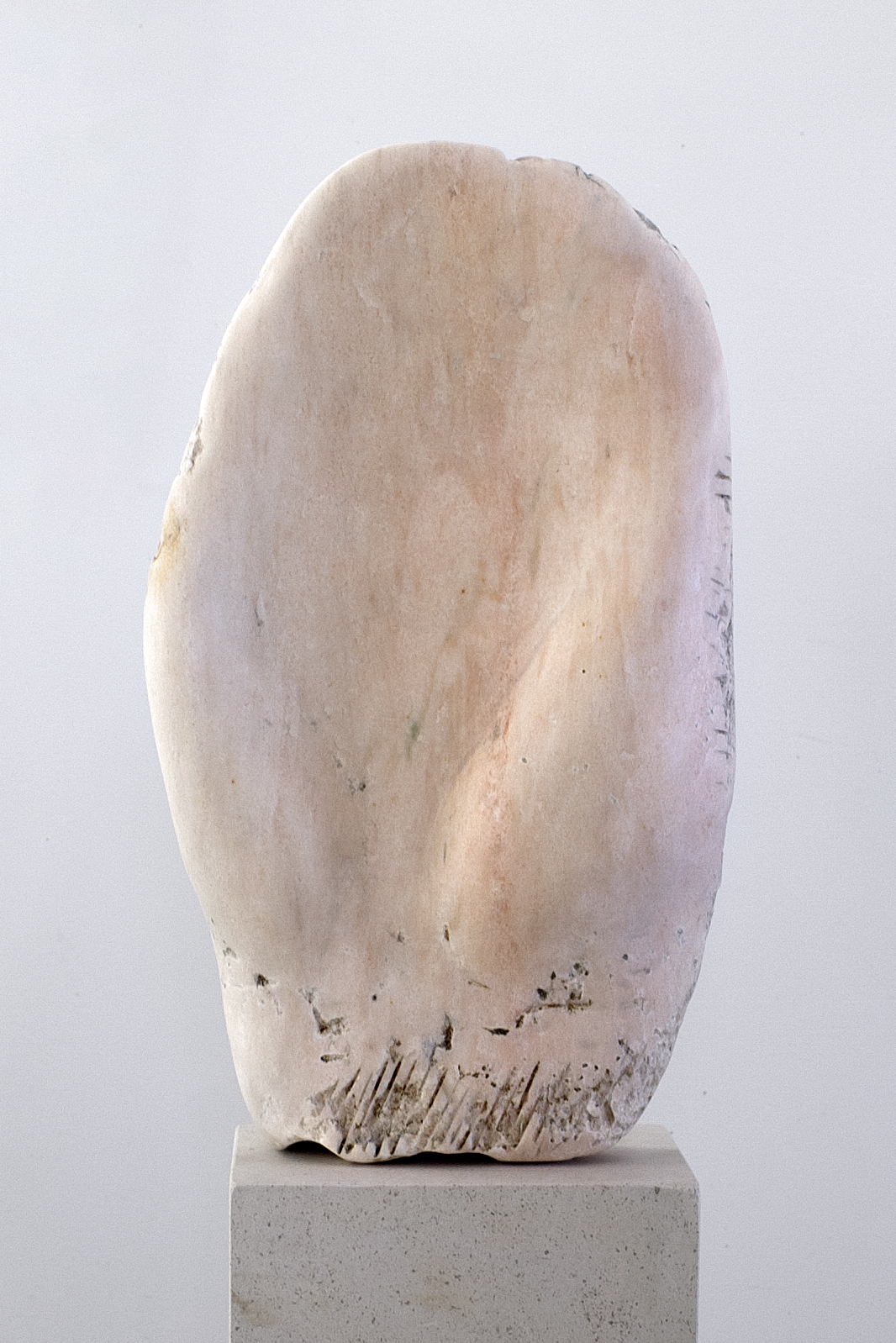  “Pink Hand,” 2018   Pink Portuguese marble and limestone  46.5 x 13 x 8 inches    