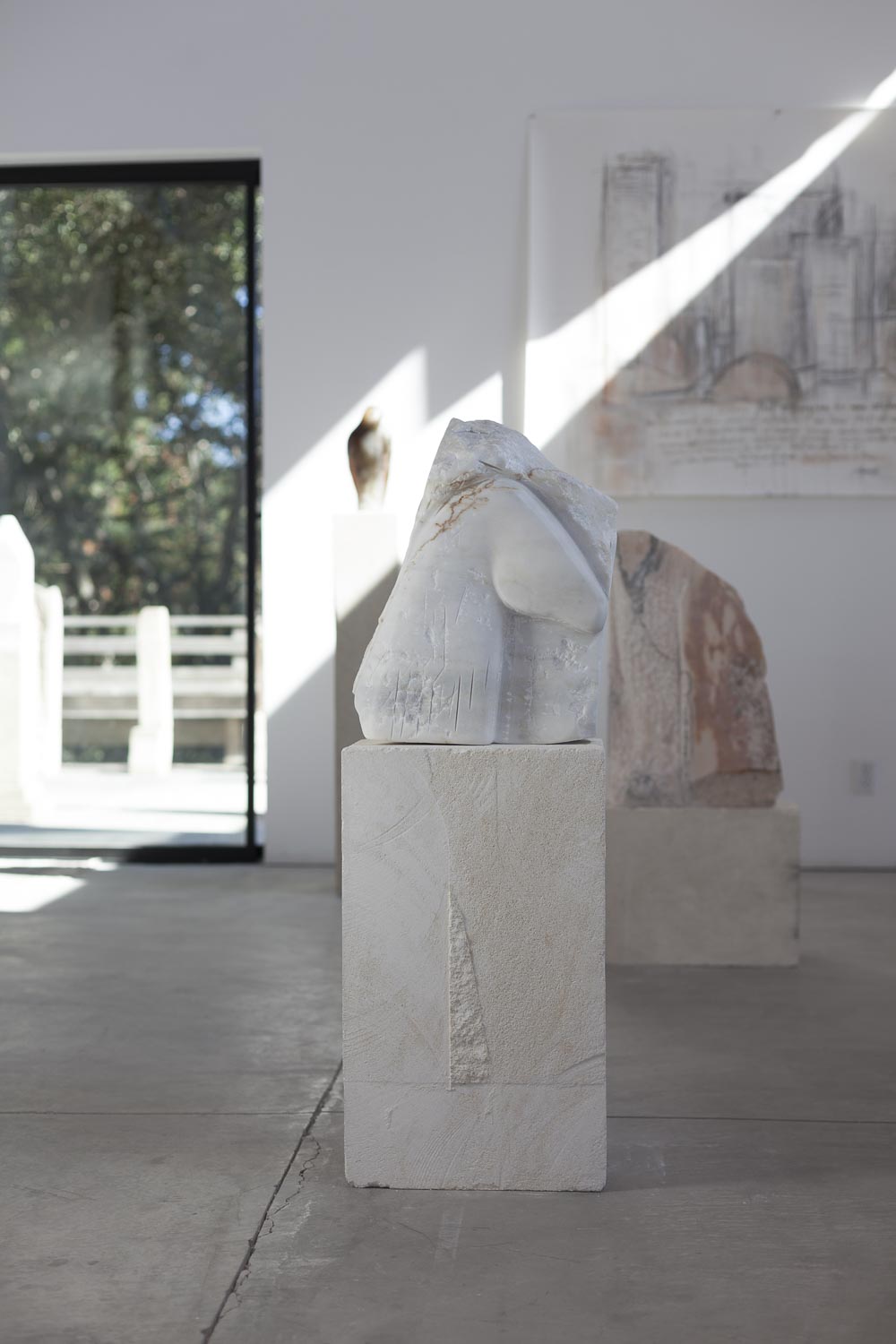  “Horse Relief,” 2017   White marble and limestone   43 x 14 x 10 inches     