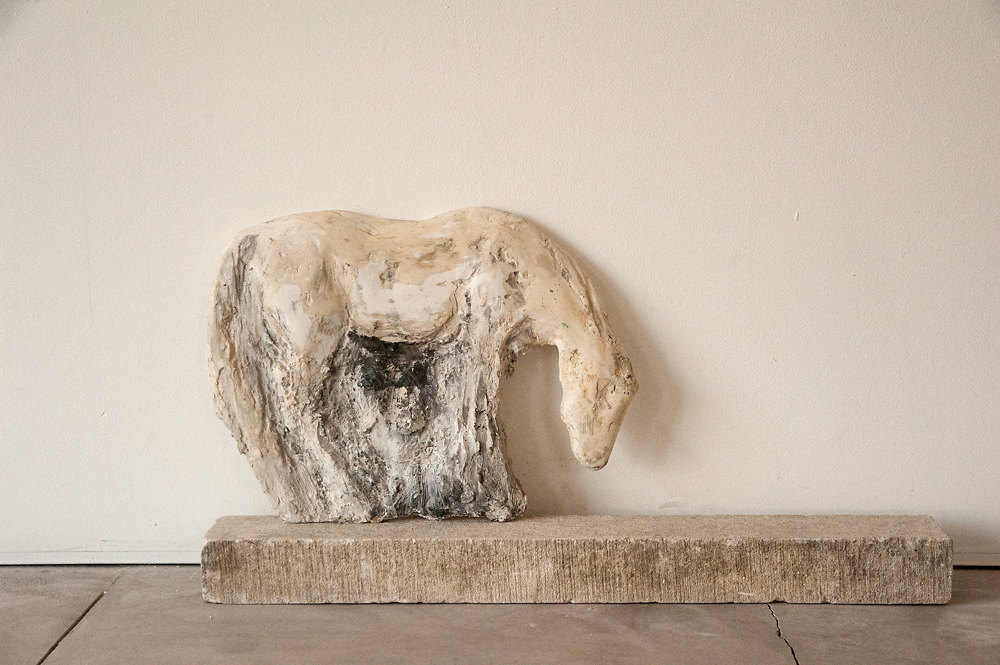  "Cash Cut Out," 2011 Marble mix, pigment and Provencal limestone 17 x 35 x 7 inches 