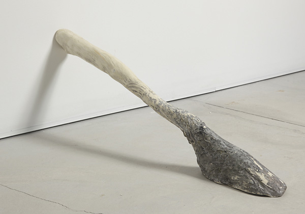  "Wall Foot," 2007 Willow, marble mix and pigment 12 x 4 x 33 inches 
