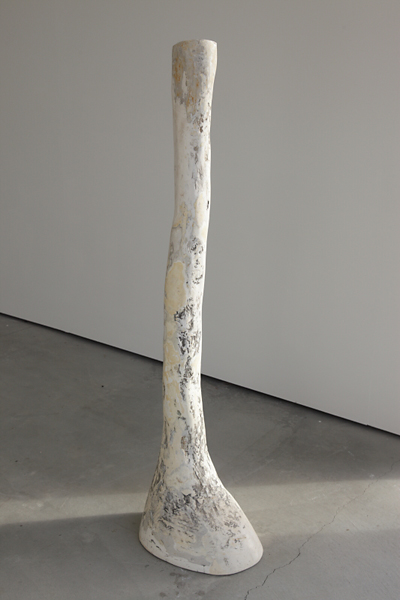  “Steph Leg,” 2007   Willow, marble mix and pigment  51 x 10 x 14 inches 