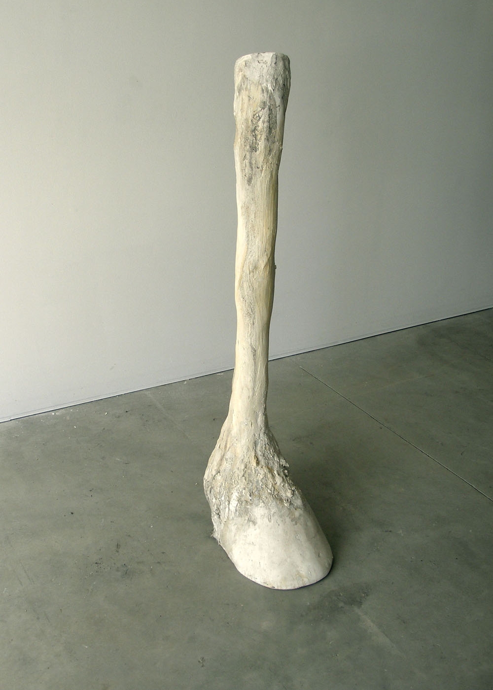  “Big Hoof,” 2006  Marble mix, hemp and willow  49 x 19 x 11 inches 