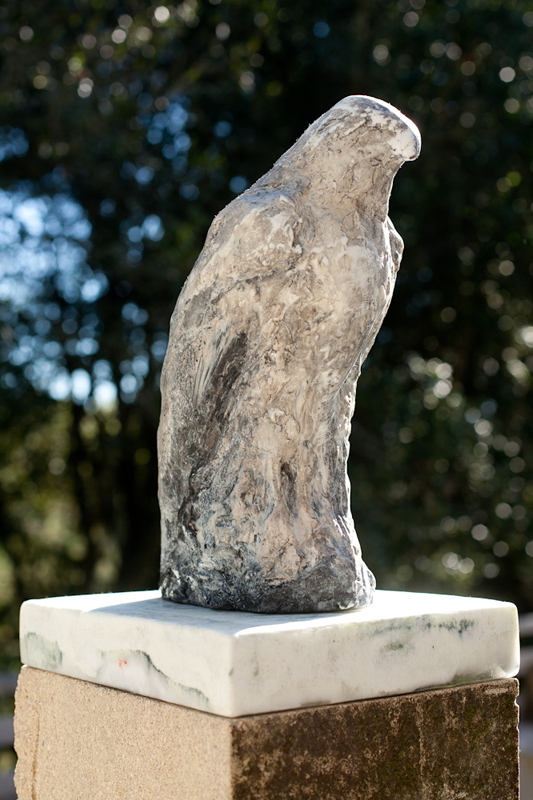  “Jewish Bride," 2011 Pigmented limestone and kiln cast glass  