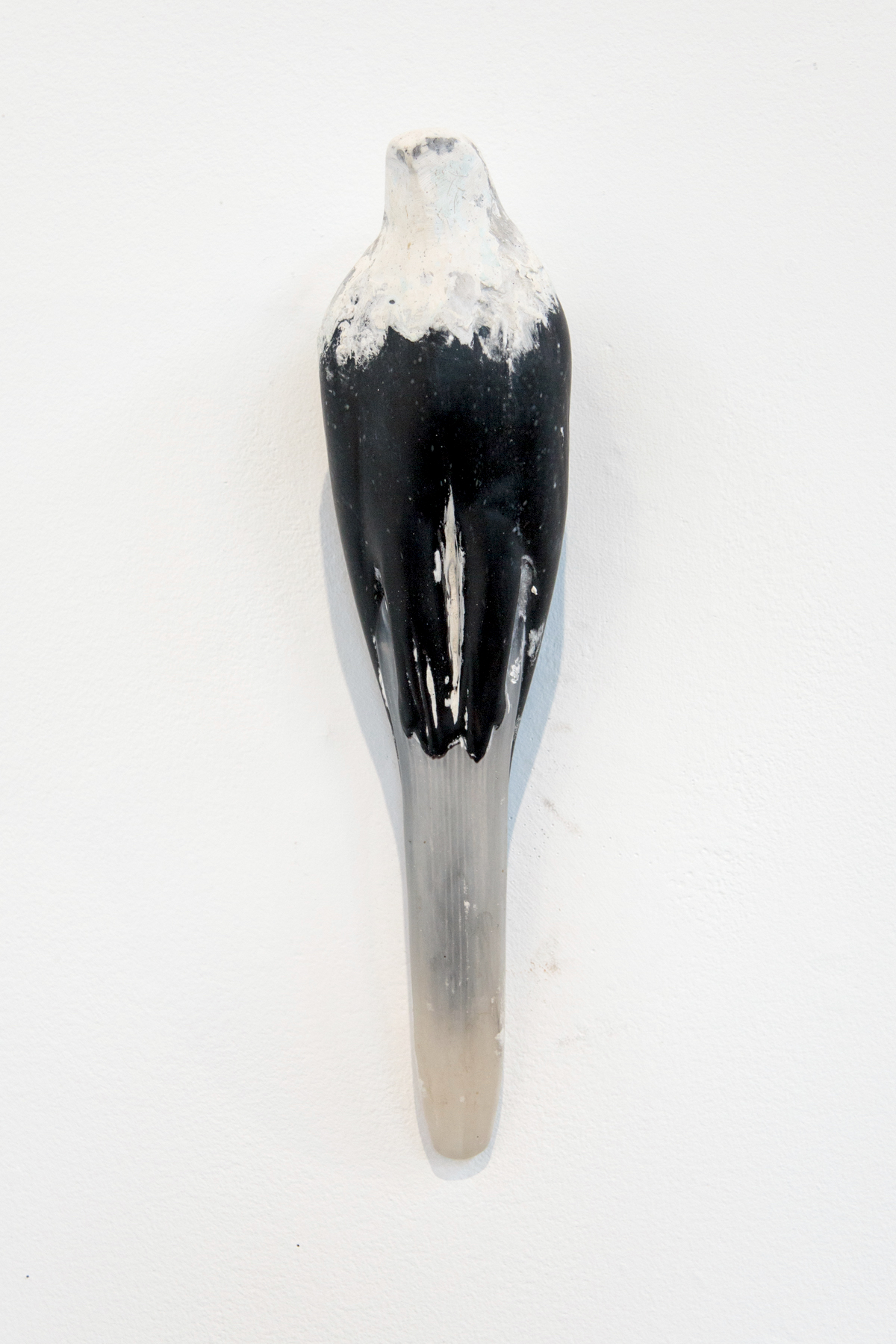  “Eagle Bird,” 2017&nbsp; Handblown pigmented glass and marble mix&nbsp; 15.5 x 14 x 3 inches 