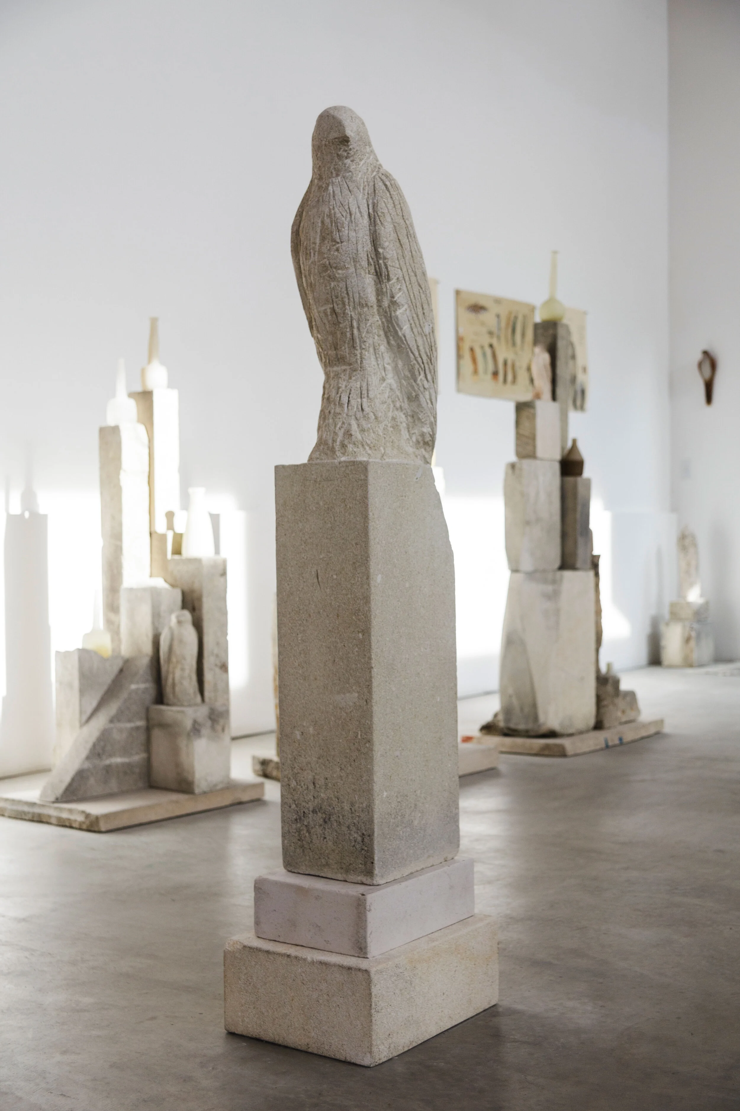  “Tall Tale,” 2019  Limestone 56 x 12 x 15 inches  