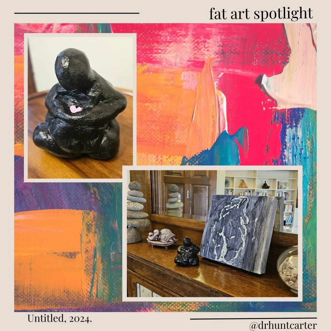 Check out this little beauty I just got in the mail! It's a clay sculpture by a local artist, and she is just gorgeous! 😍 I hope it reminds you to send some love to your beautiful body today. Just like this sculpture, your body is a one-of-a-kind pi