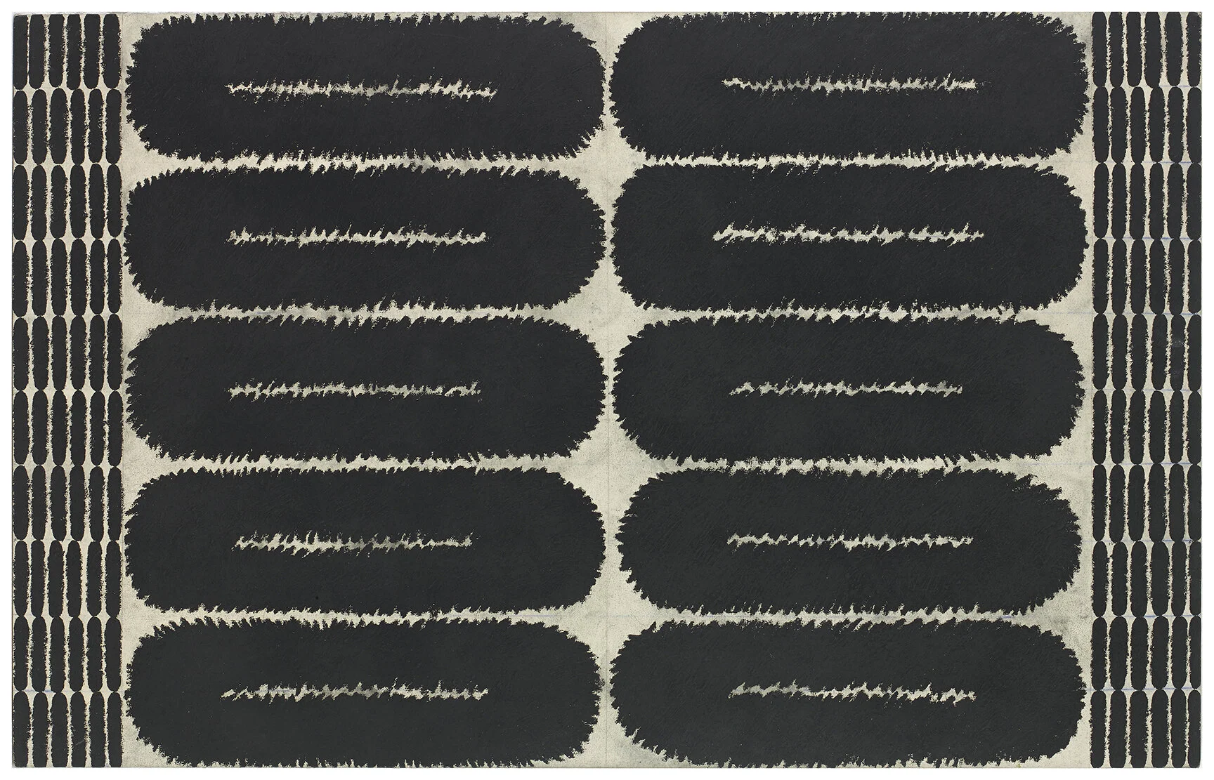 Joan Witek (b.1943) “The Return (PS-20),” 1983, Oil stick and graphite on canvas, &nbsp;63 ¾ x 40 1/8 in (161 x 102 cm) © 2021 Joan Witek / Artists Rights Society (ARS), New York. Collection Joost van den Bergh, London. Photo: Matt Pia