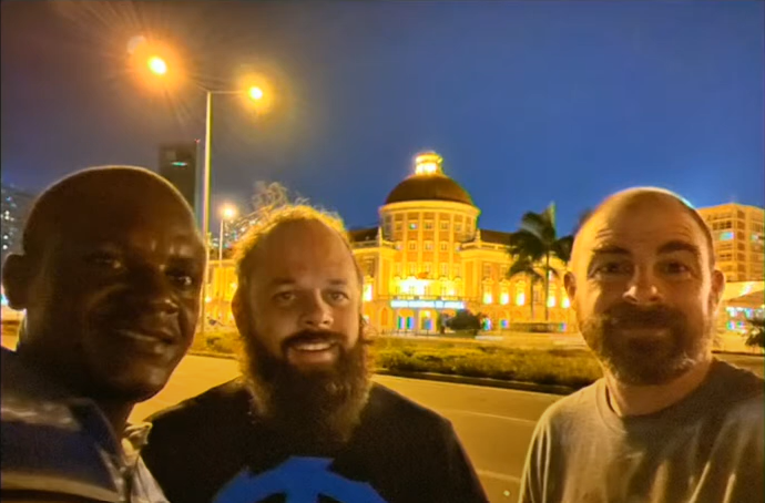 Charles, Nathan, and Tim in Angola
