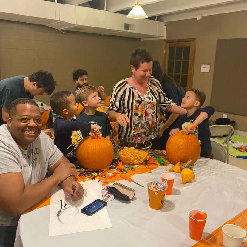 Lots of pumpkin carving!