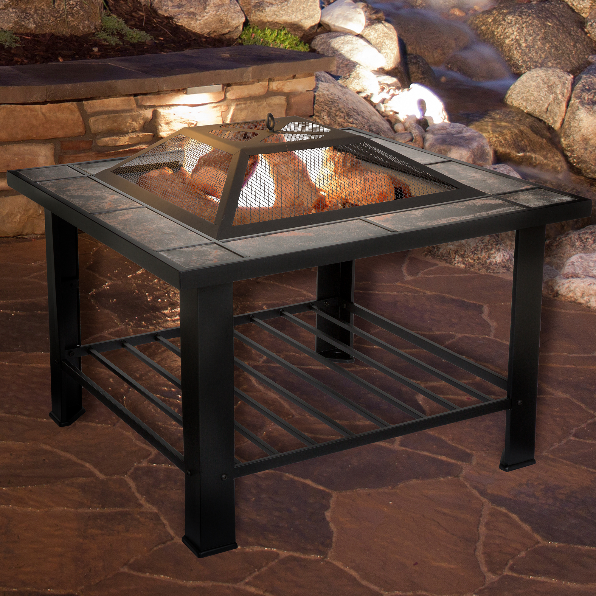 Fire Pits Pure Garden, Cobraco Woven Fire Pit