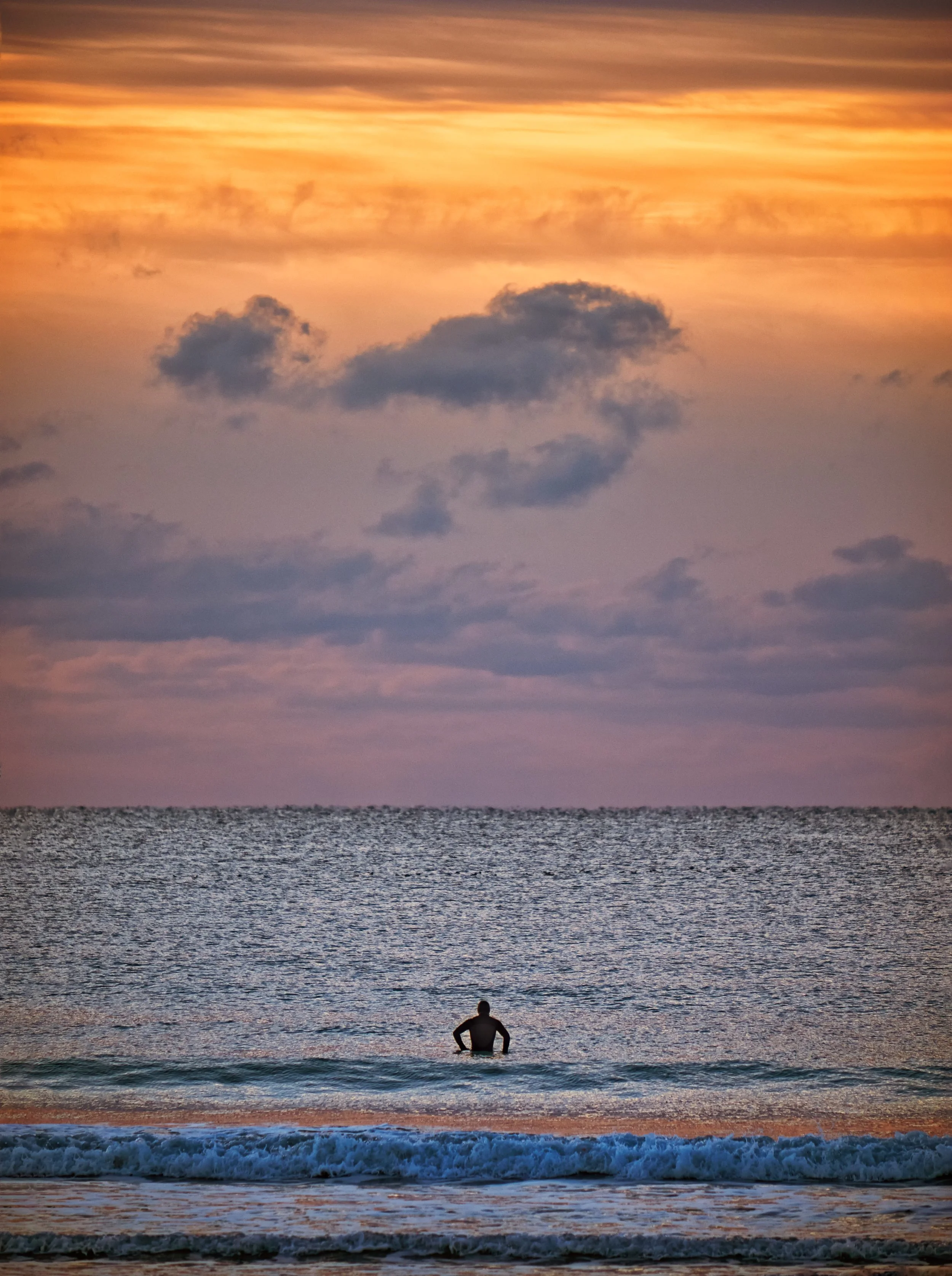 Surfer in the morning