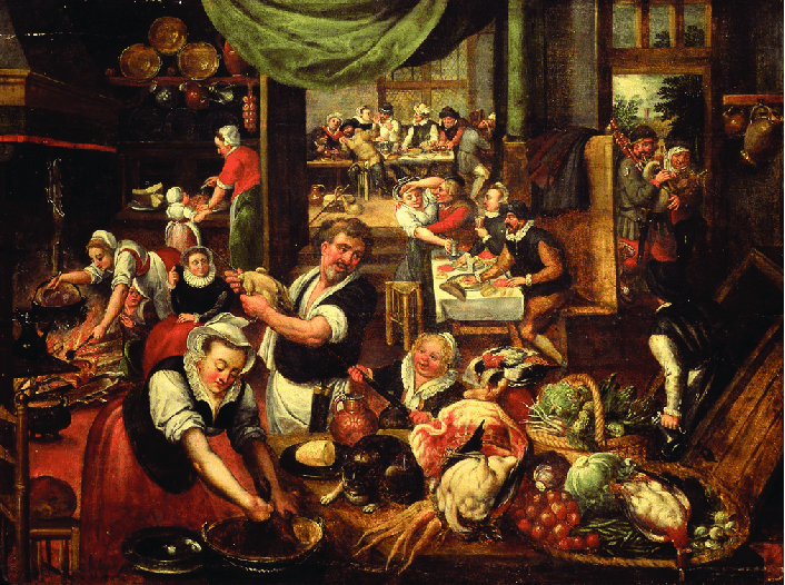 Maarten-van-Cleve-Kitchen-piece-panel-50-66-cm-signed-and-dated-on-the-back-of-the.png