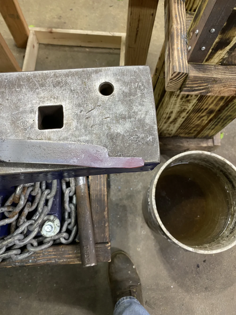 Drawing the bar out.