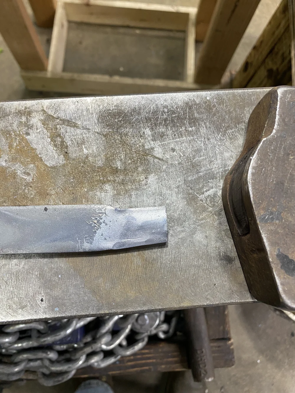 Hammering 1 in. from edge