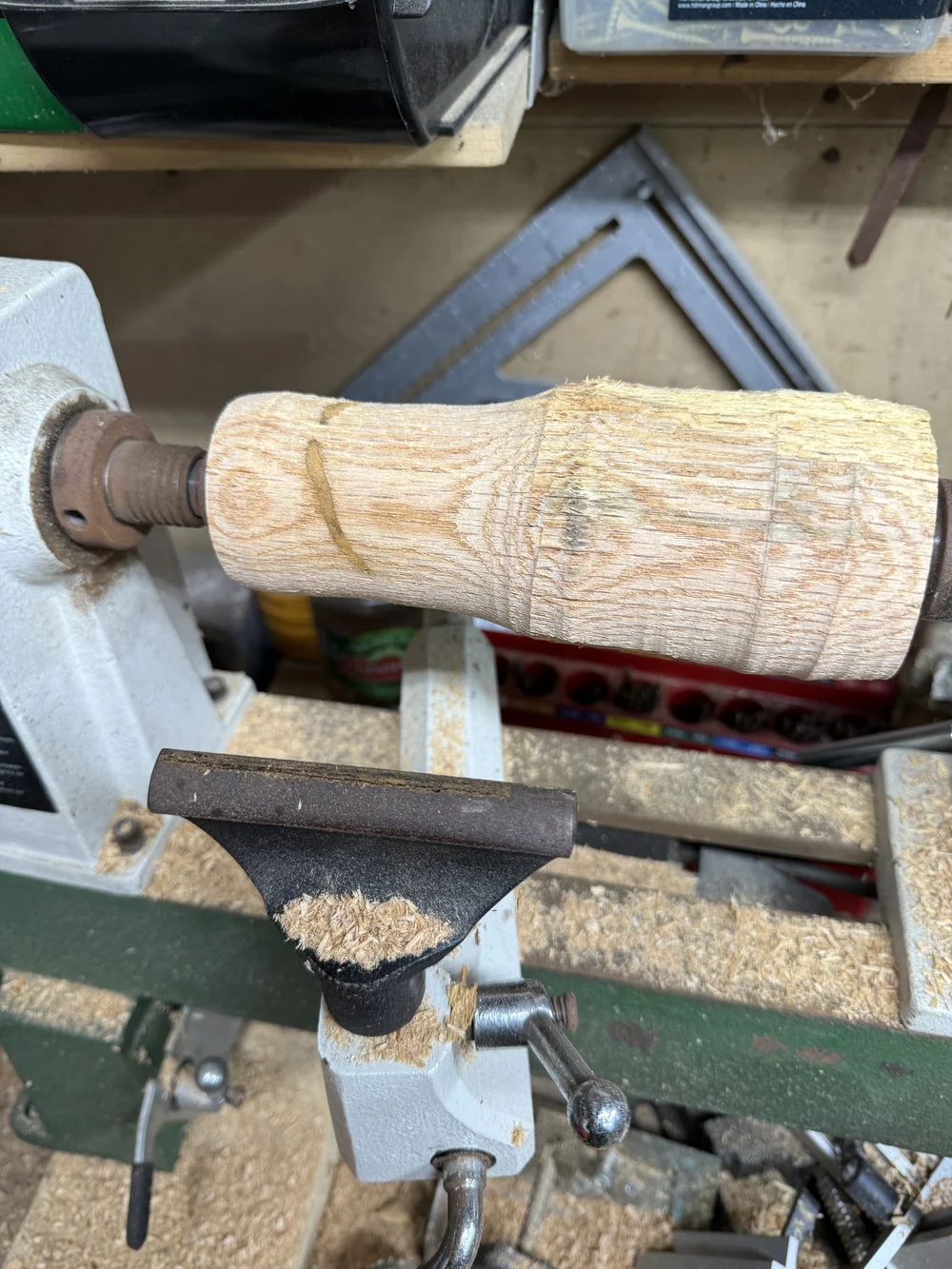 Working to the proper diameter. (pesky worms)