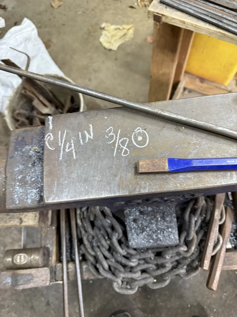 Measuring for the tenon.