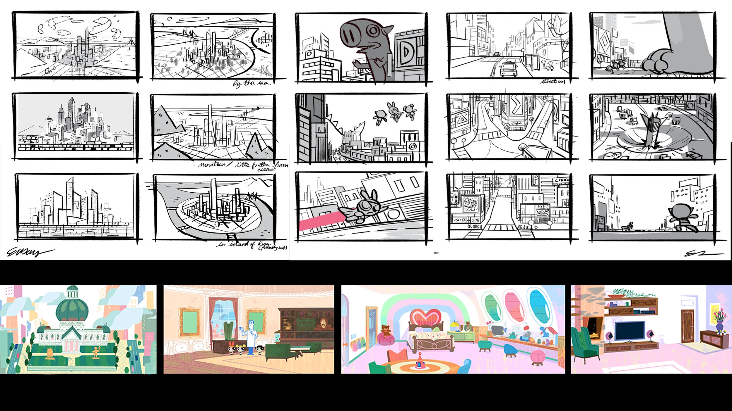 Designs in storyboards exploration