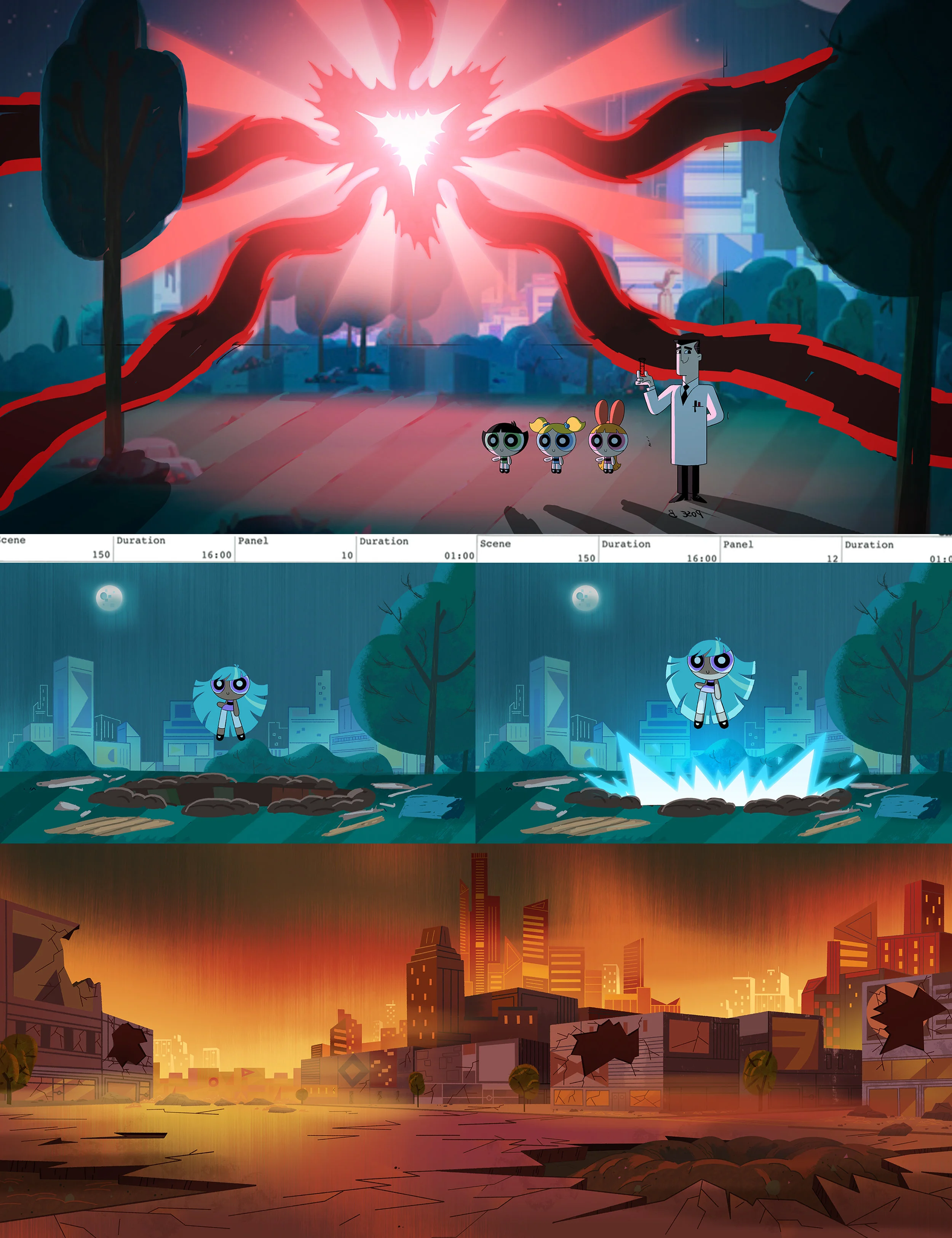 Rough color keys for Bliss episodes in Season 2