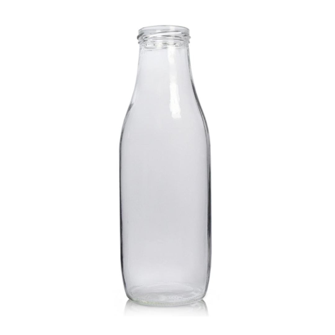 750ml Milk / Juice / Sauce Glass Bottle — HS French Flint Ltd The