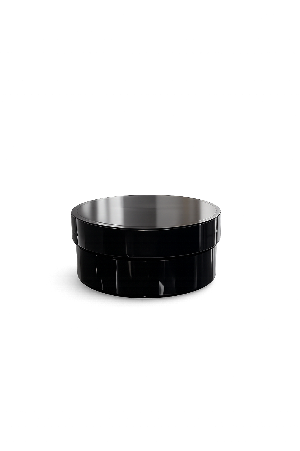 250ml Low Profile Black PP Cosmetic Jar