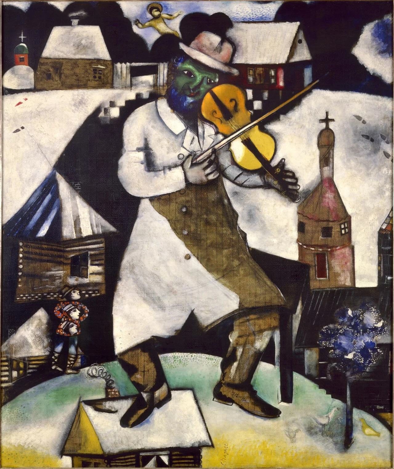 Marc Chagall, 1912, The Fiddler , an inspiration for the musical Fiddler on the Roof