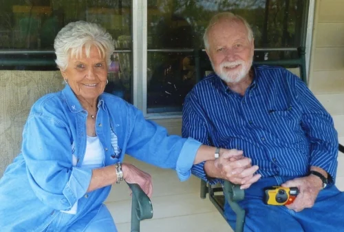 Martha & Pat Rutherford in later life.