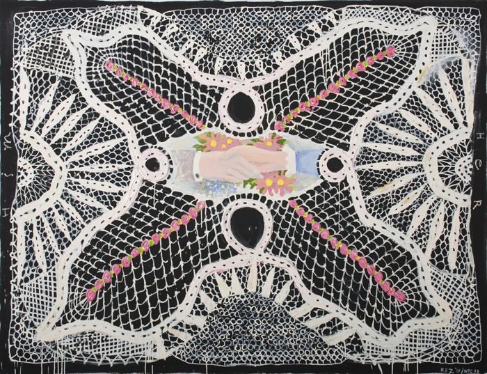 His/Her/Handshake (Lace Series), 2001