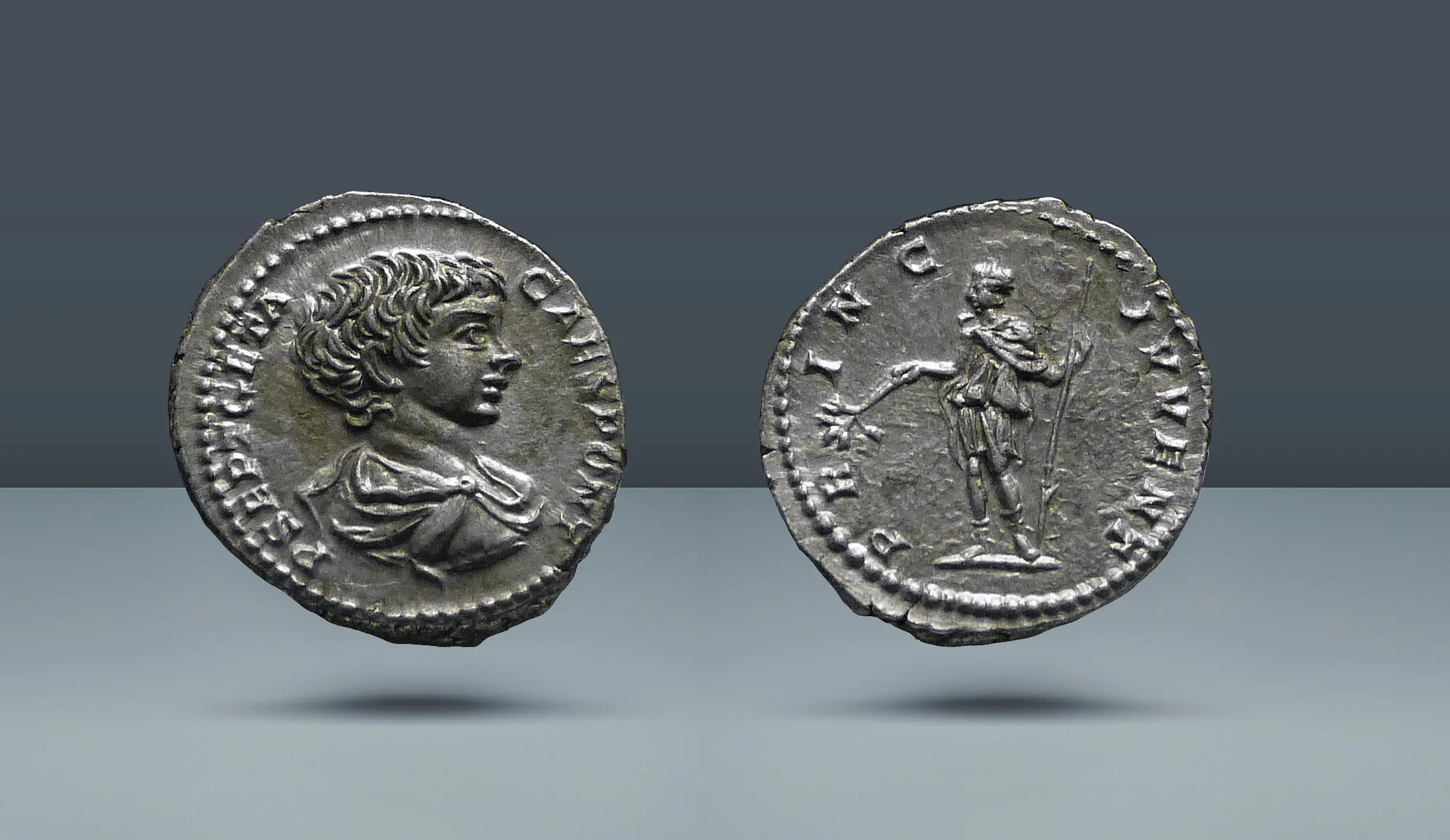 ローマ帝国　198-209　GETA, as Caesar　デナリウス貨@183 ローマ帝国 198-209 GETA, as Caesar デナリウス貨@183