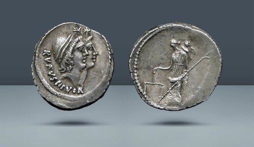 Roma Cumhuriyeti.  Mn.Cordius Rufus.  Roma, c.  MÖ 46