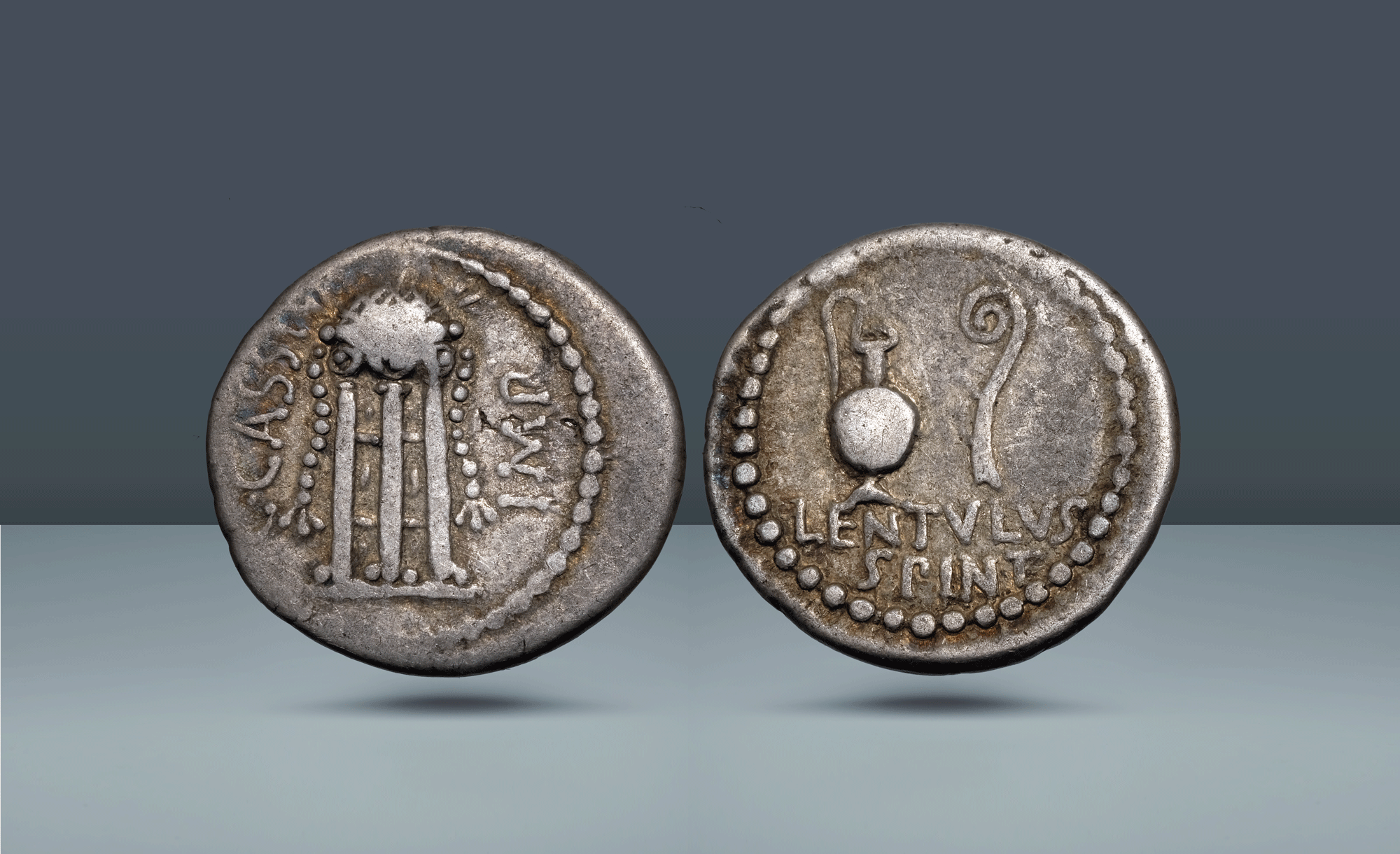 Roman Republic, Asia Minor. C. Cassius Longinus, Military mint, probably at Smyrna, Spring 42 BC