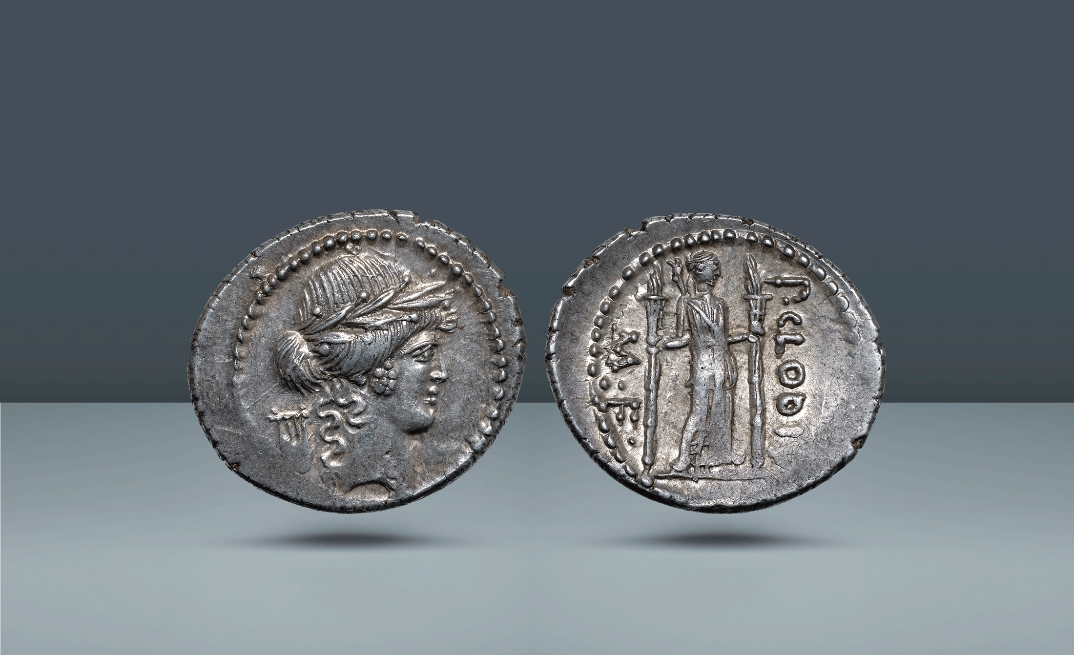 Roman Republic, Italy. P. Clodius M.f. Turrinus, Rome, c. 42 BC