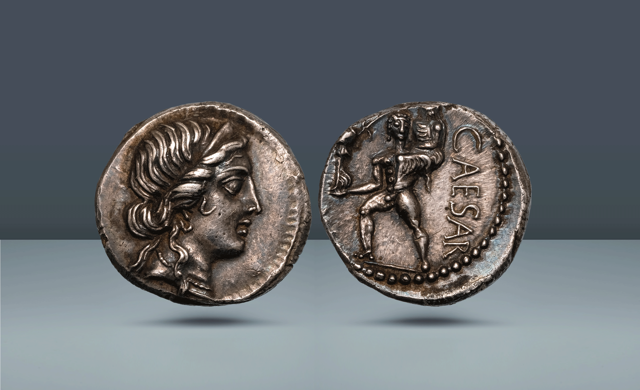 Roman Imperatorial, Italy. C. Julius Caesar, died 44 BC Rome, c. 47-46 BC