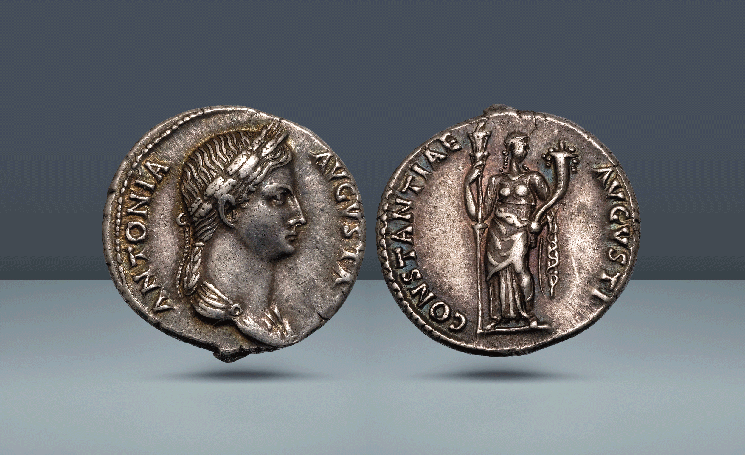 Roman Empire, Italy. In the name of Antonia, wife of Nero Claudius Drusus and mother of Claudius, Rome, c. 41-45 AD