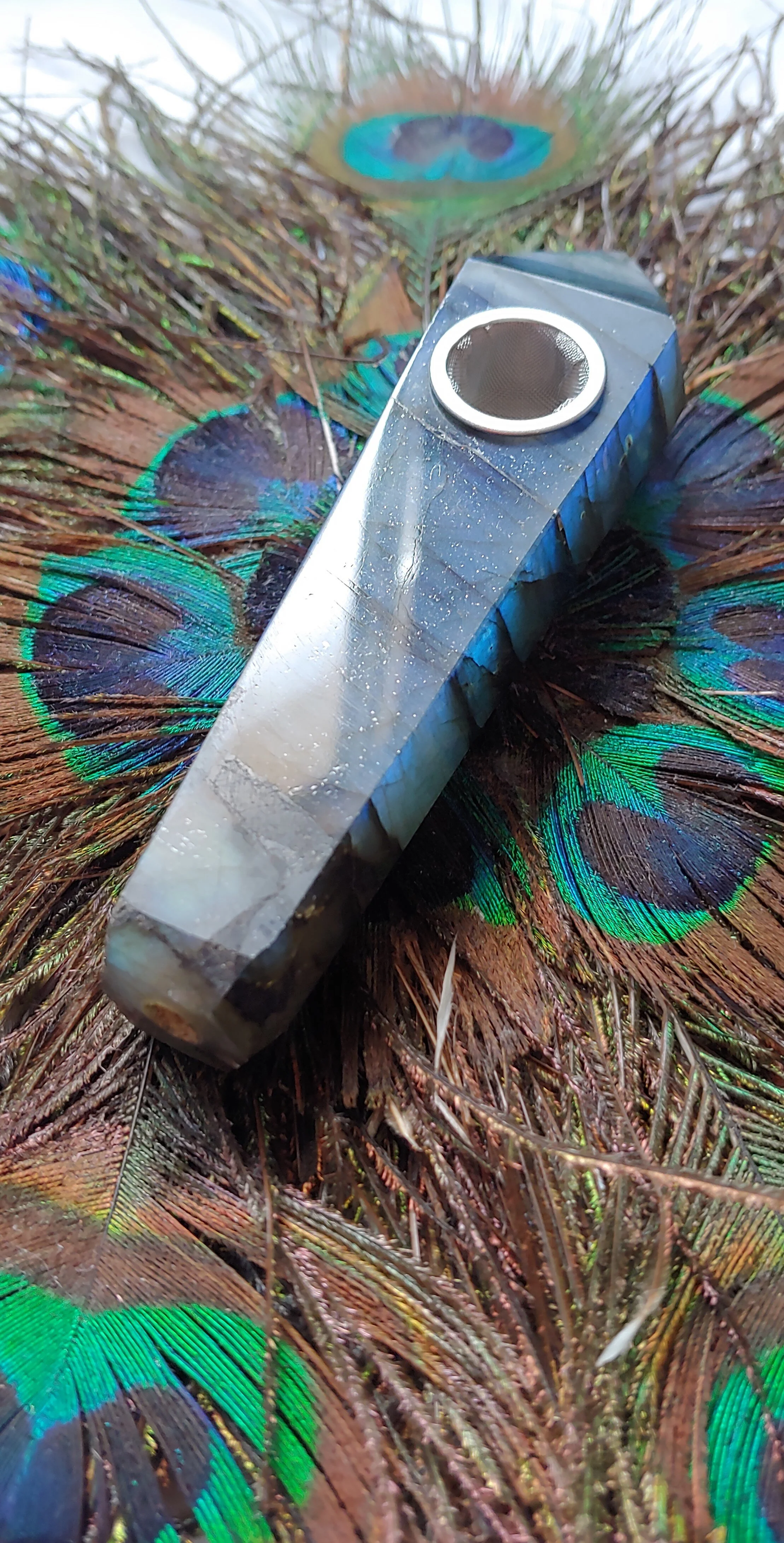 Labradorite Crystal Pipe