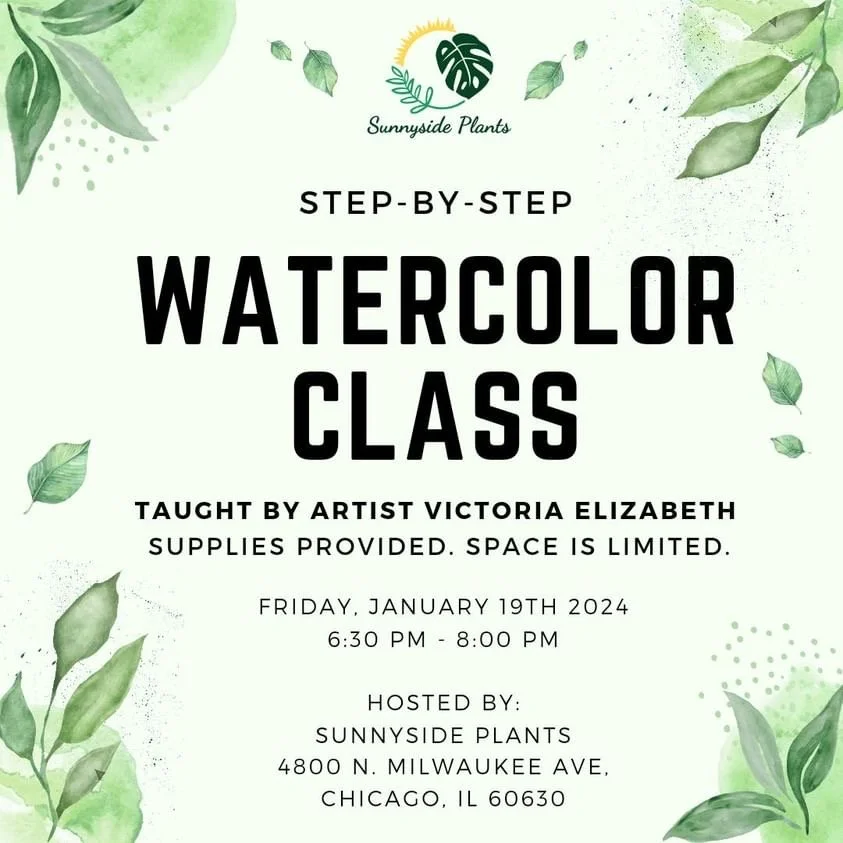 Watercolor Class at Sunnyside Plants