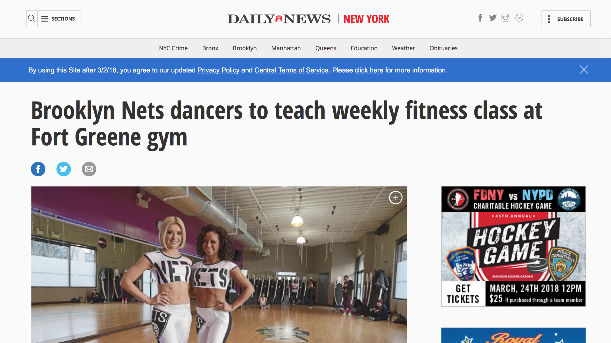 Daily News - Brooklynettes Captain’s Teach Weekly Fitness Classes