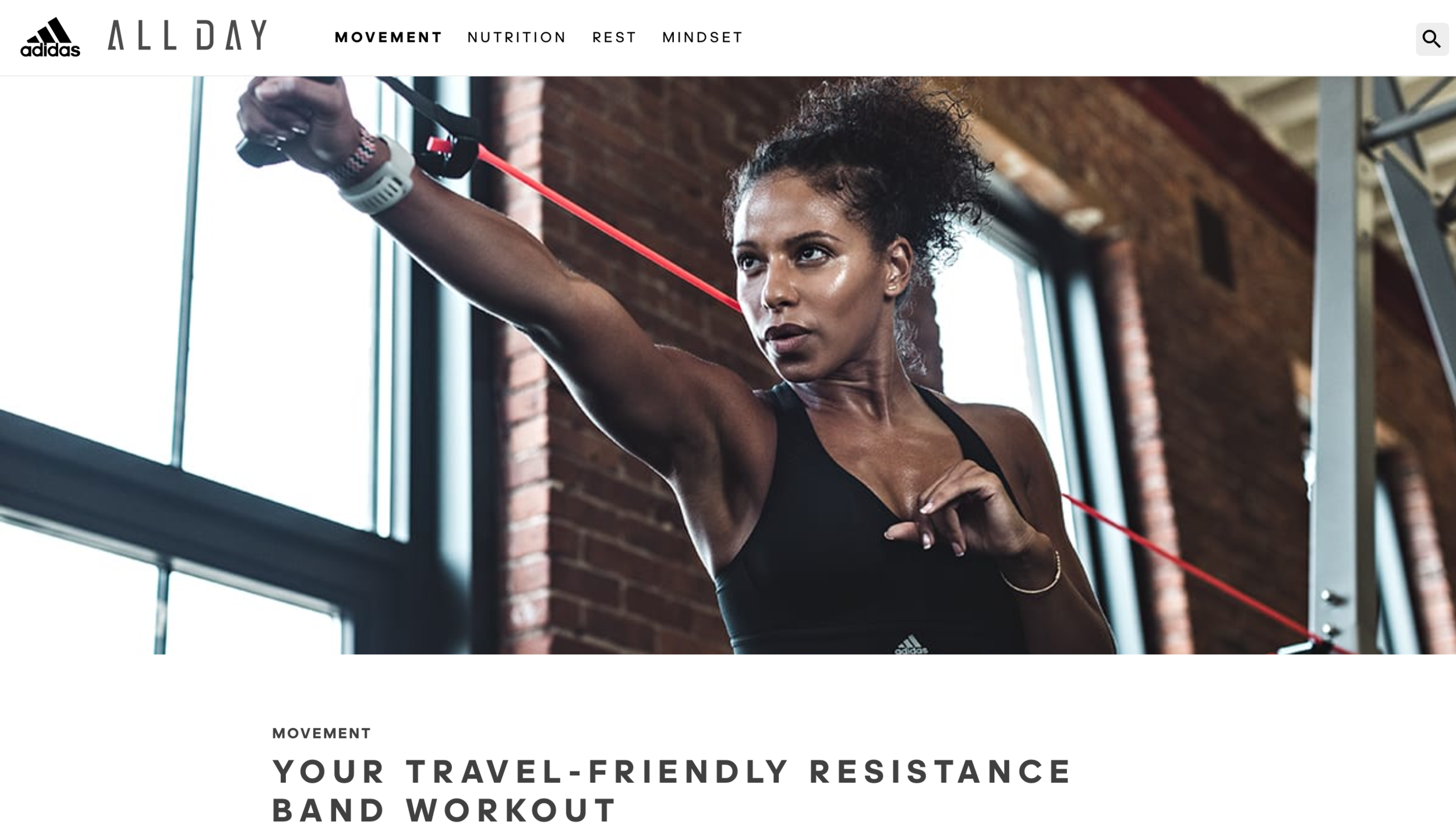 Adidas: Your Travel-friendly résistance band workout