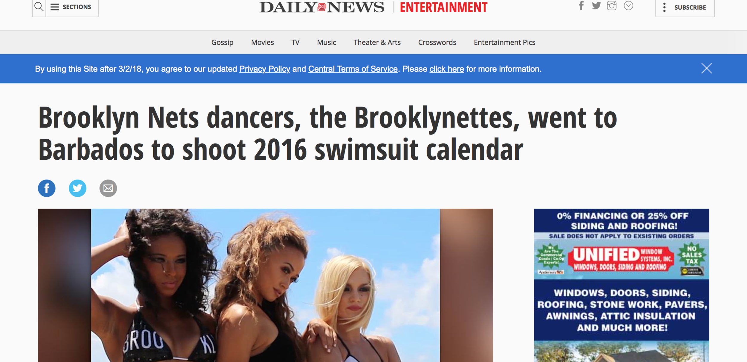 Brooklynettes Shoot Swim Calendar in Barbados