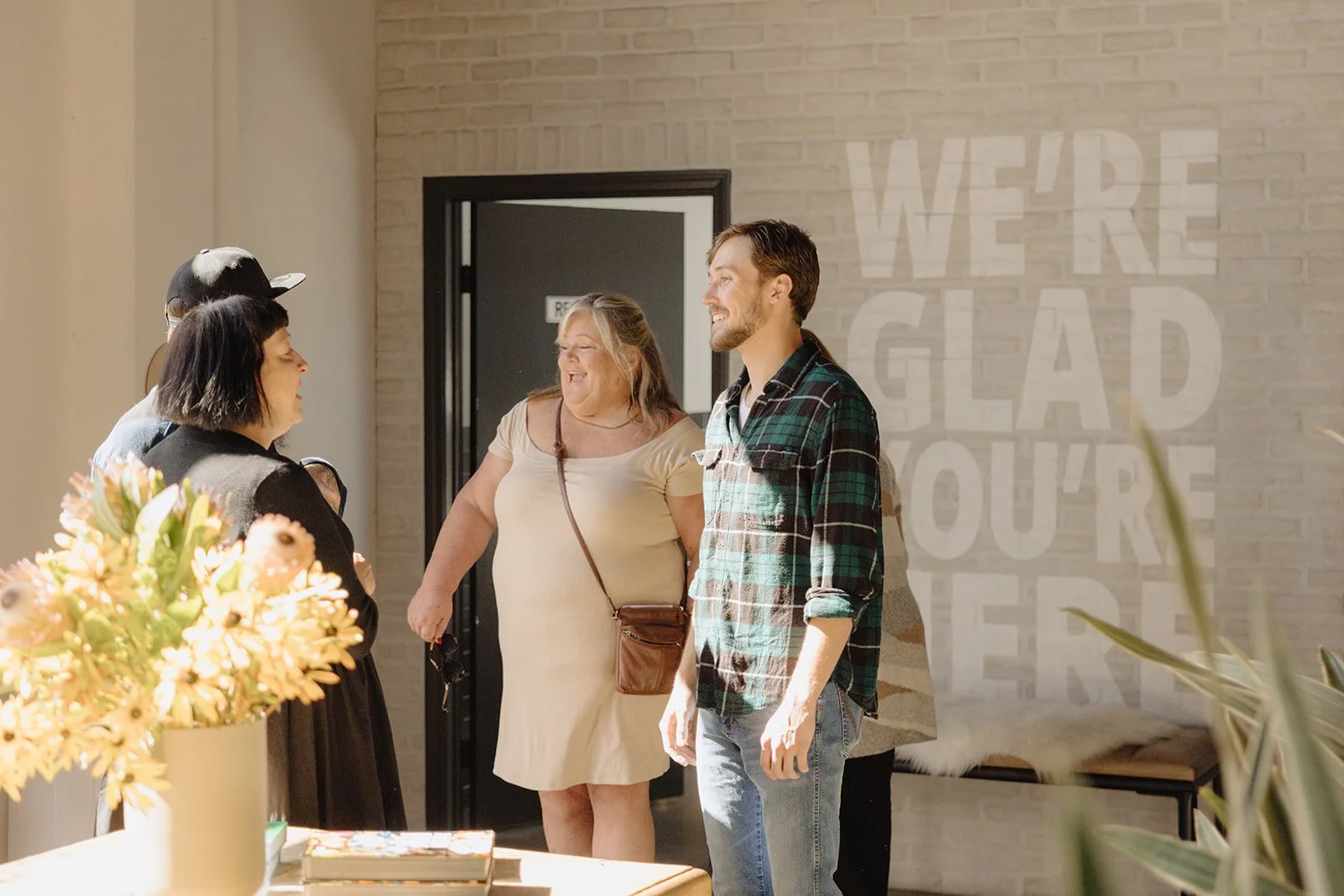 People greeting each other at Pacific Point Church
