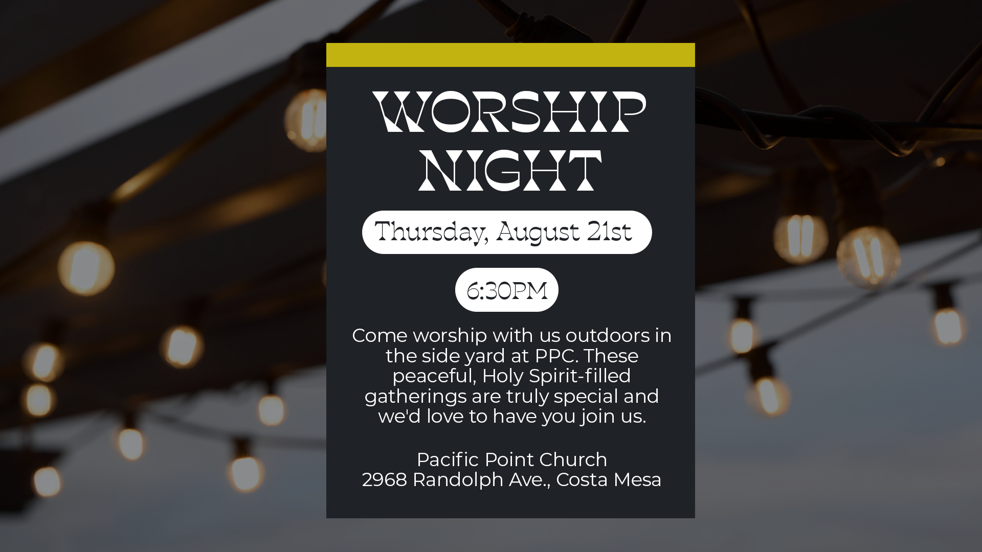 Summer Worship Night