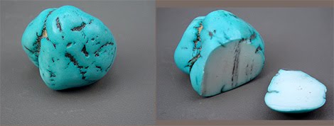 Dyed blue howlite Image credit: http://smilingravencreations.blogspot.ca/2010/12/turquoise-or-not.html