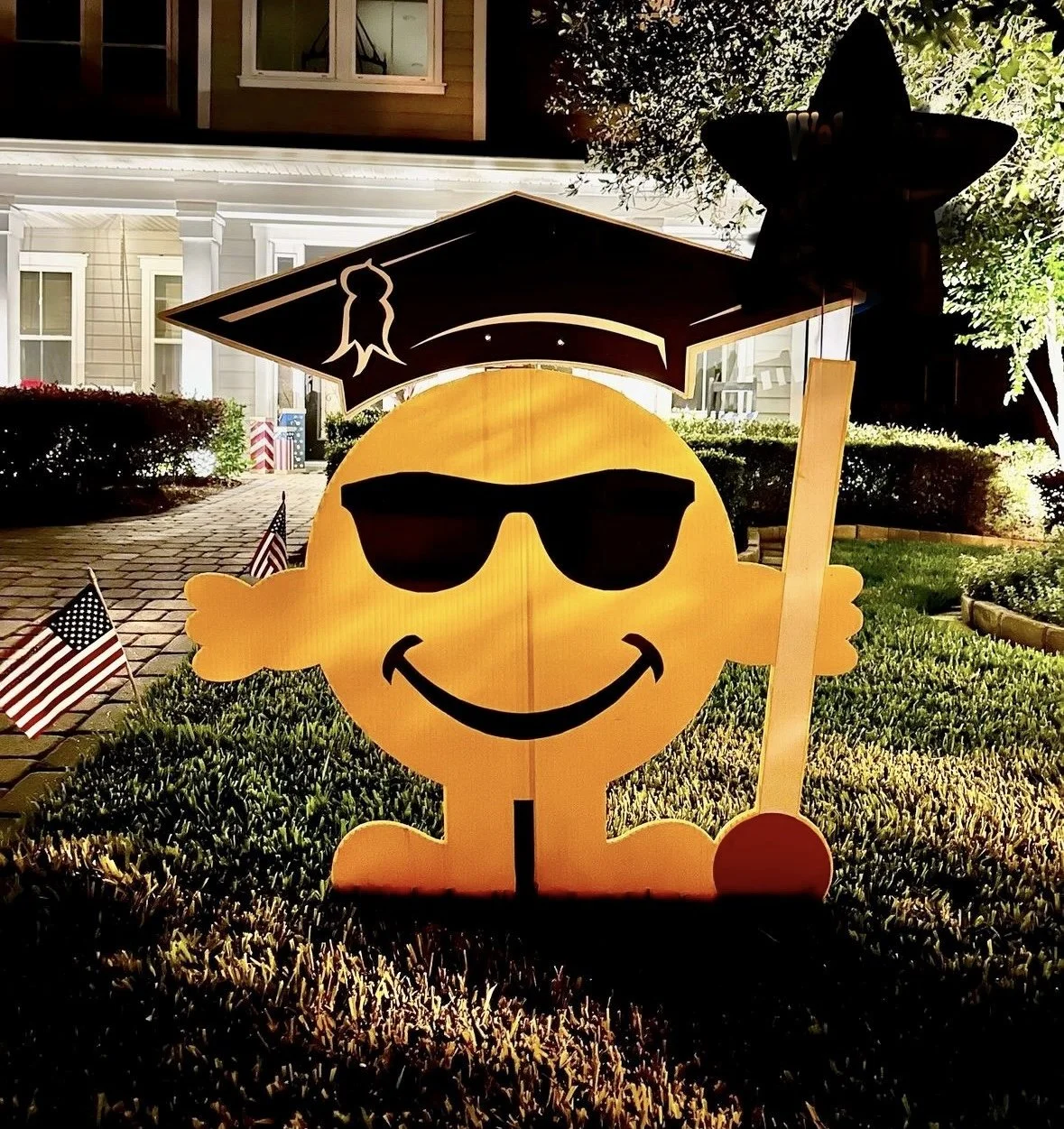XL Graduation Sign * Cool Grad Guy  Big Yard Card