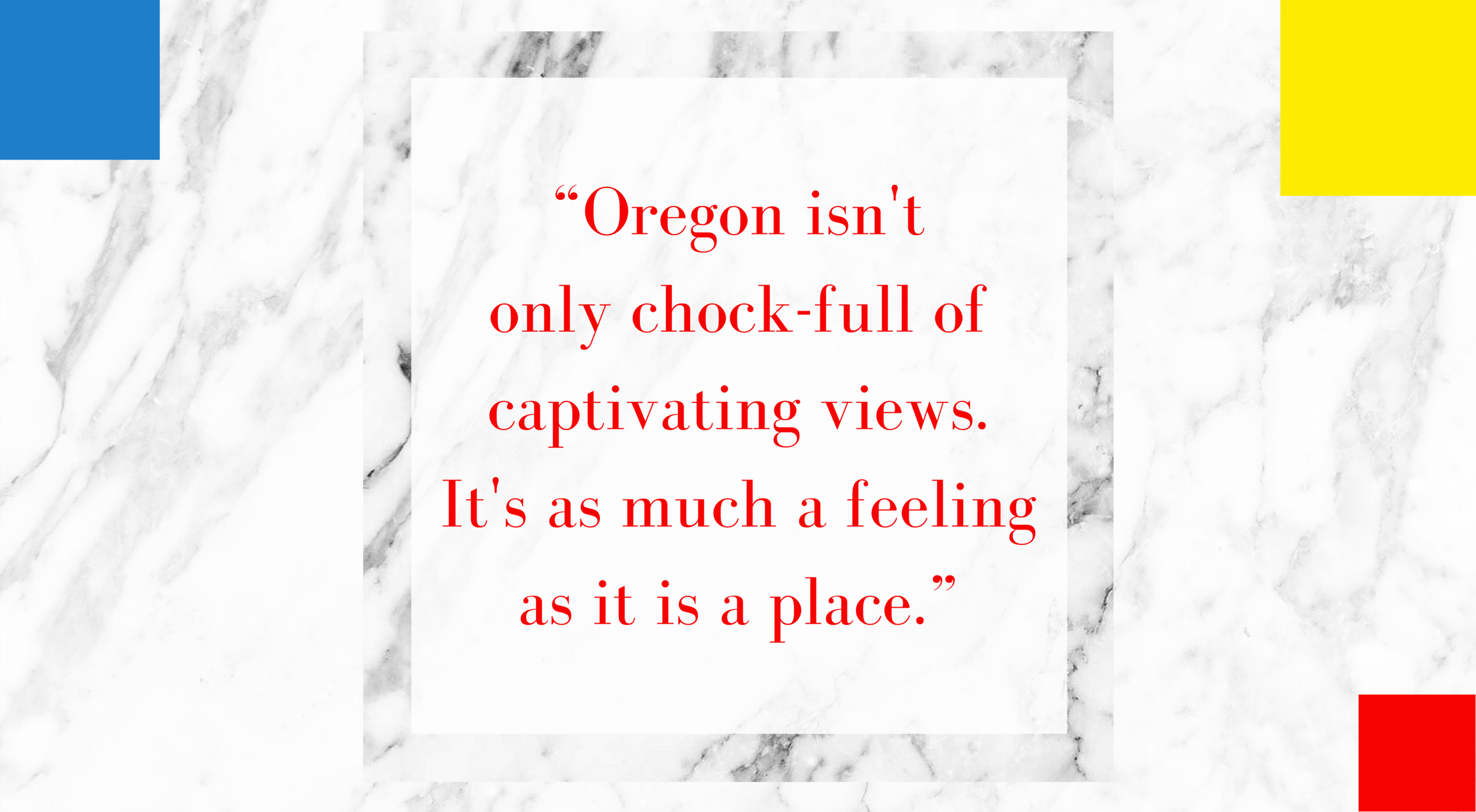 "Congratulations! You have made it to Oregon!"