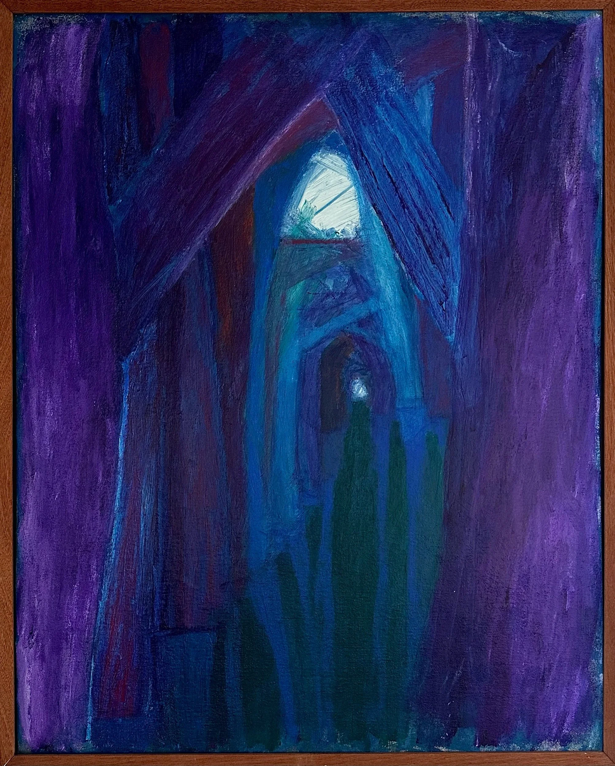 Up late thinking, Acrylic on canvas 540×740mm, 2025