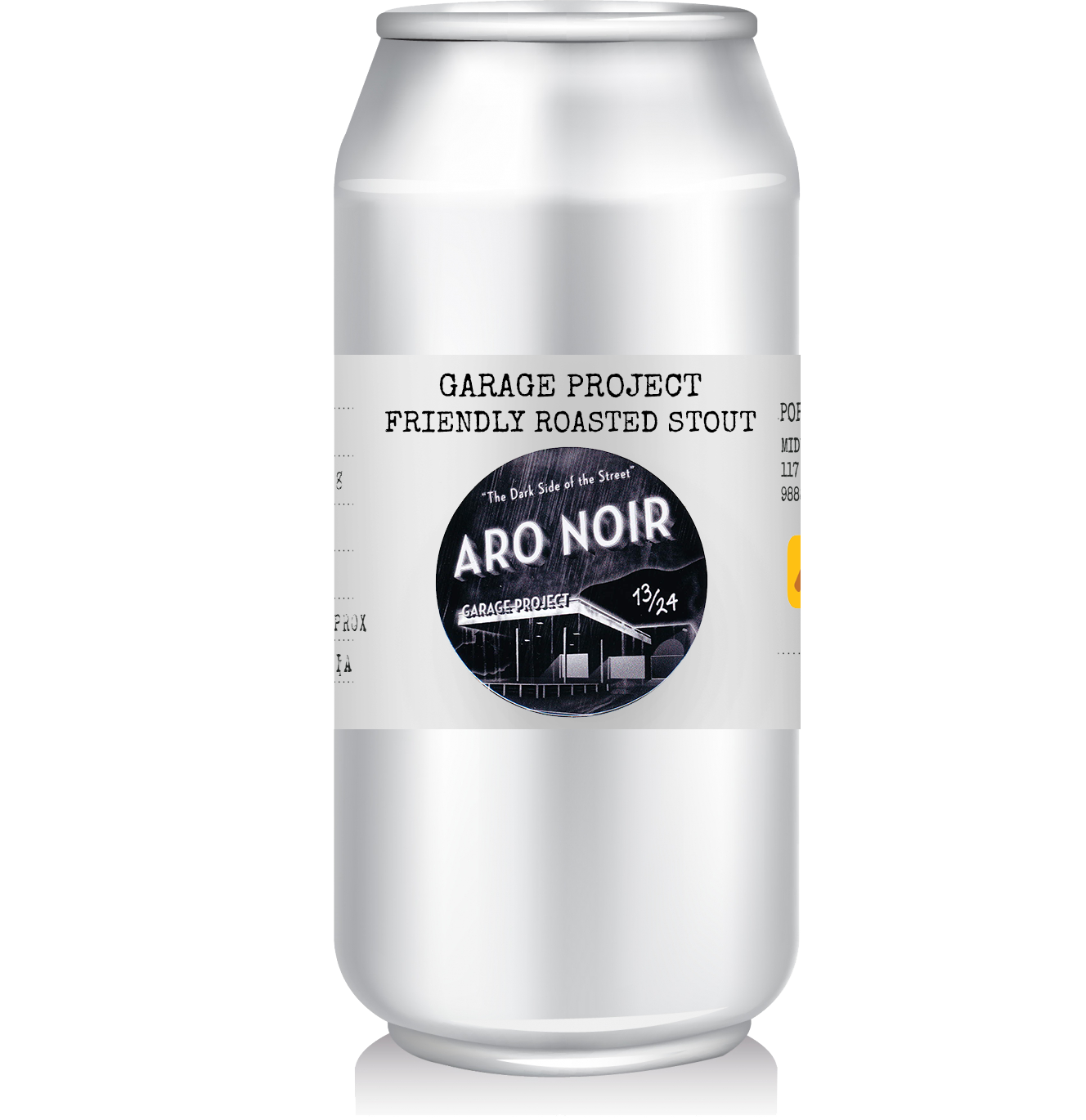 Garage Project - Aro Noir, Friendly Roasted Stout We’re not quite sure what a “friendly roasted” stout is, but it’s a stout none the less. Hailing from Garage Project on Aro St in NZ’s Wellington, this American style stout is well balanced with English roasted barley and citrusy American hops. From Garage Project themselves “wonderfully friendly stout that leaves your mouth feeling well hugged” - ok, we’ll let the friendly stout description stand.