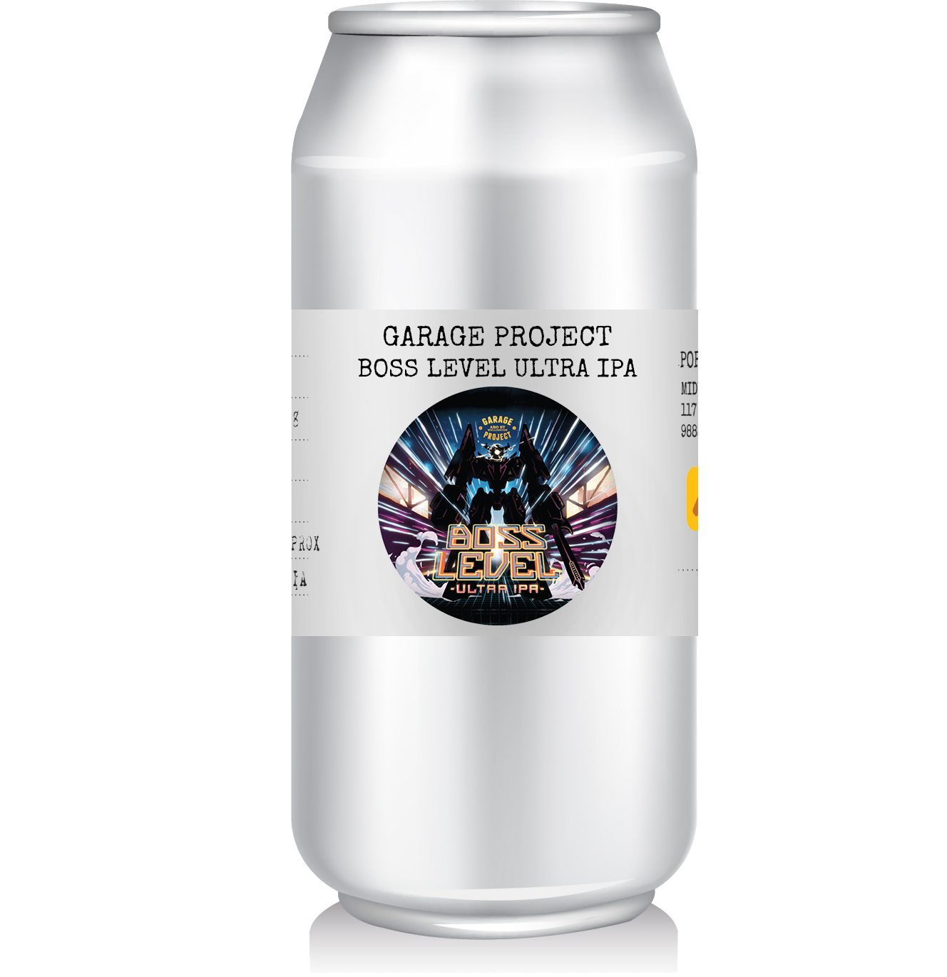 Garage Project - Ultra IPA This is Ultra IPA - Boss Level. With 5 different US hop varieties, 100IBU and a massive malt grist to match - it's a can load of weaponised hop firepower! Whilst canning Boss Level, our very own boss Ross taste tested and gave the boss tick of approval!