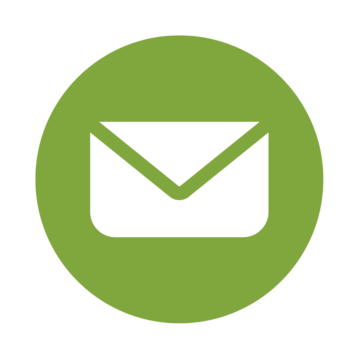 Green circular icon with a white envelope symbol in the center.